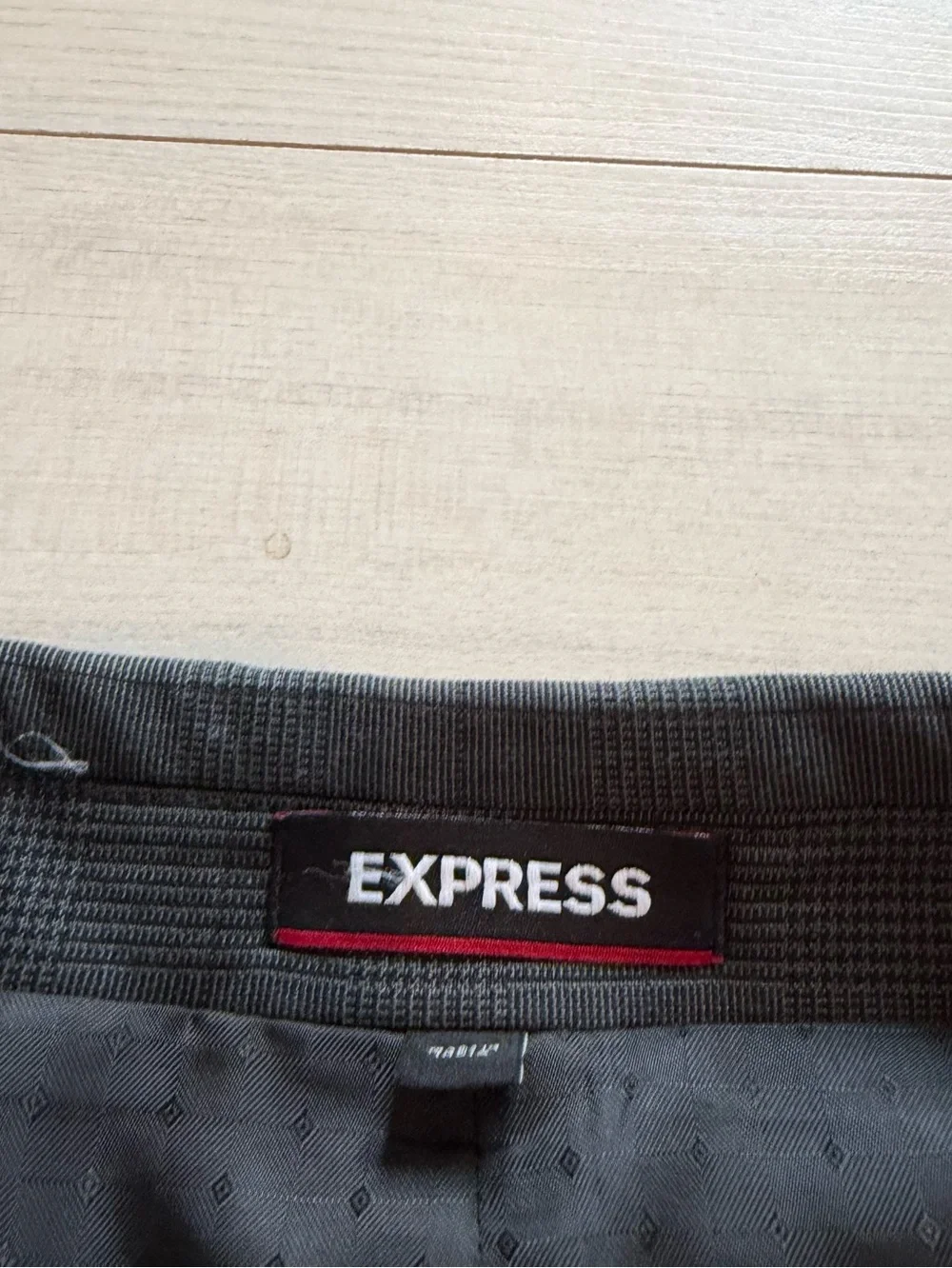 Express Men's Dark Gray Two-Button Suit Blazer